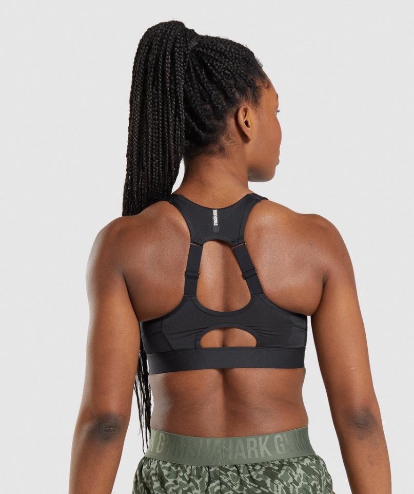 Women's Gymshark Speed Sports Bra Black | CA 37D51N